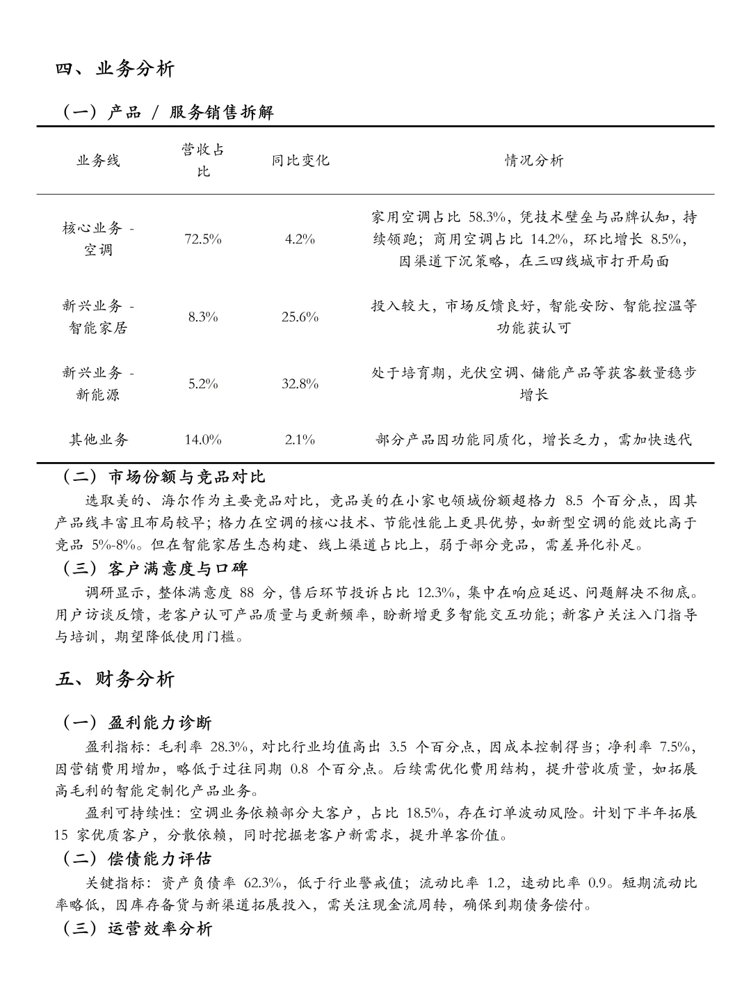 经营分析报告，不是做同环比的数据流水账!