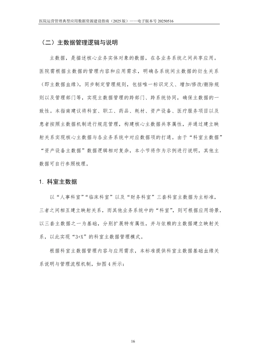 2025医院运营管理典型应用数据资源建设指南