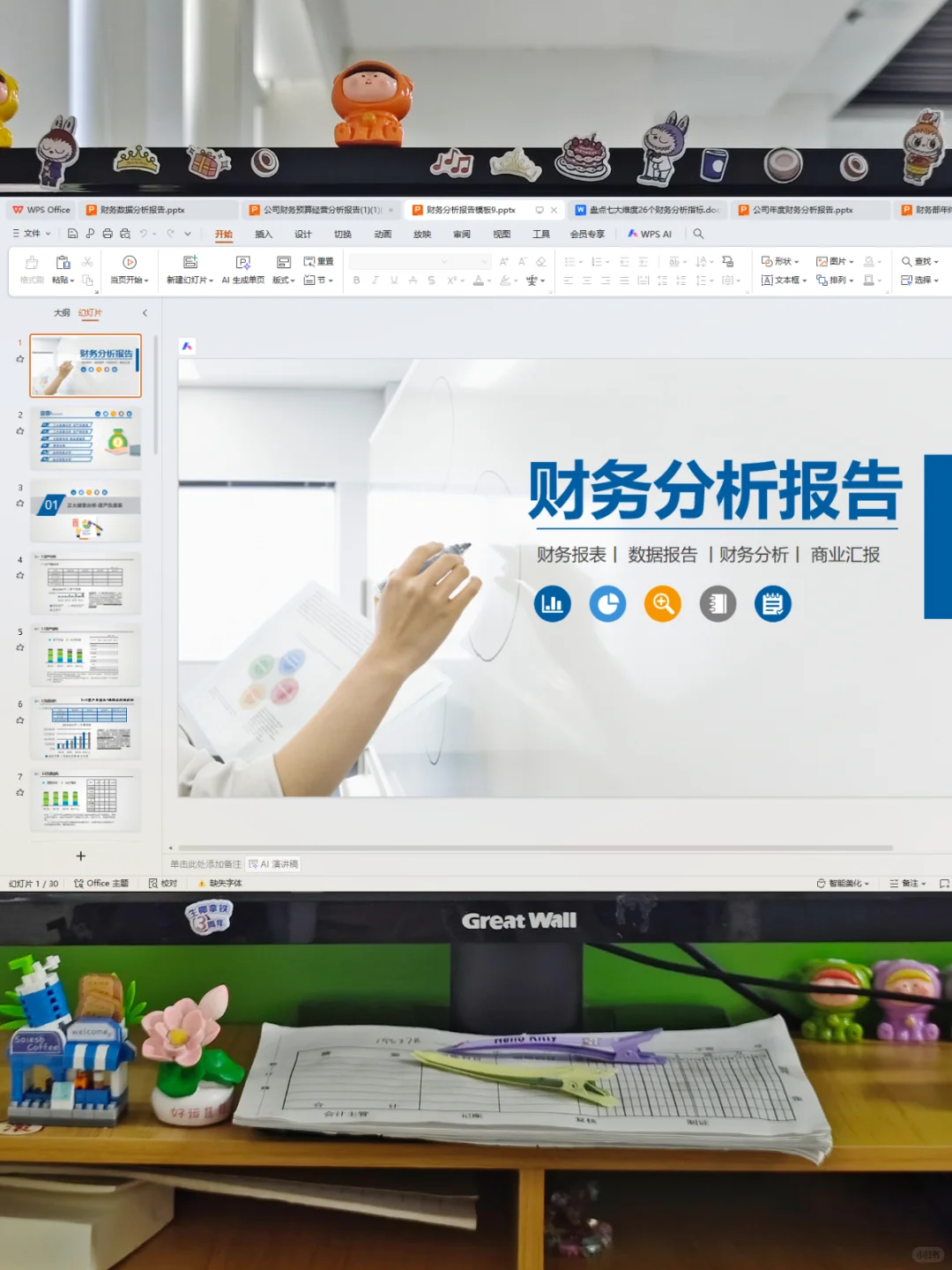 还是头一次见到这么漂亮的财务分析报告，新