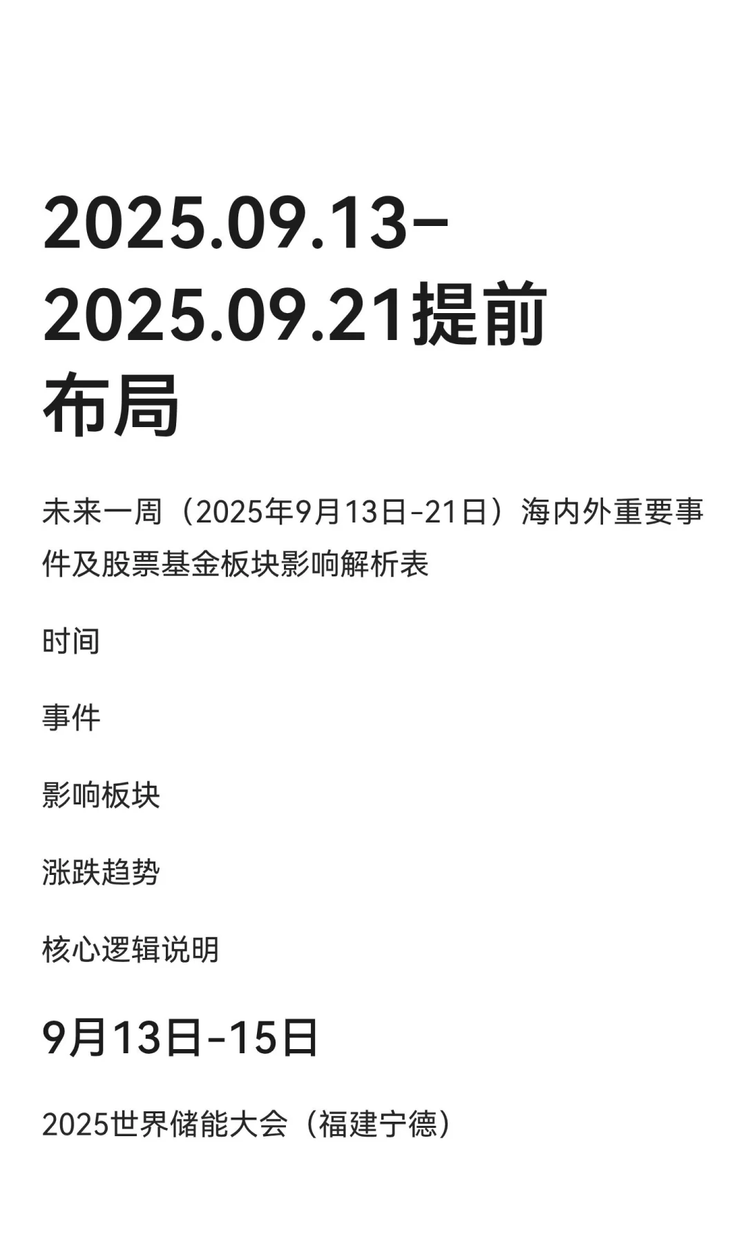 2025.09.13–2025.09.21提前布局
