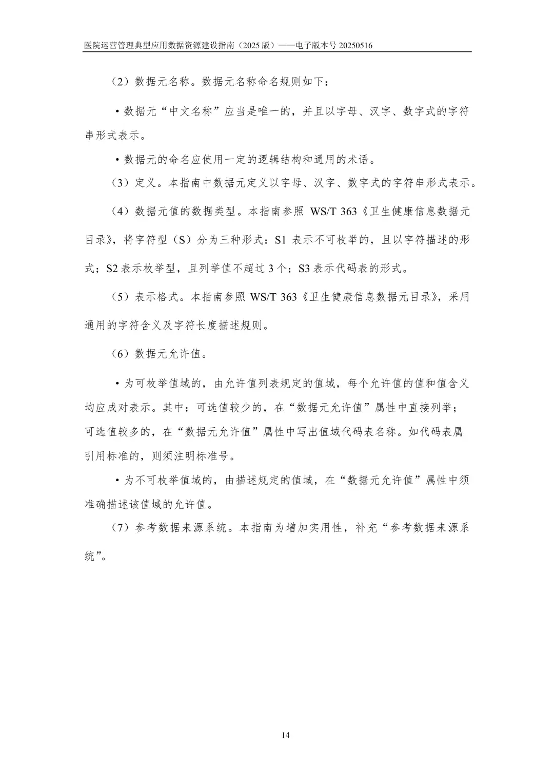 2025医院运营管理典型应用数据资源建设指南