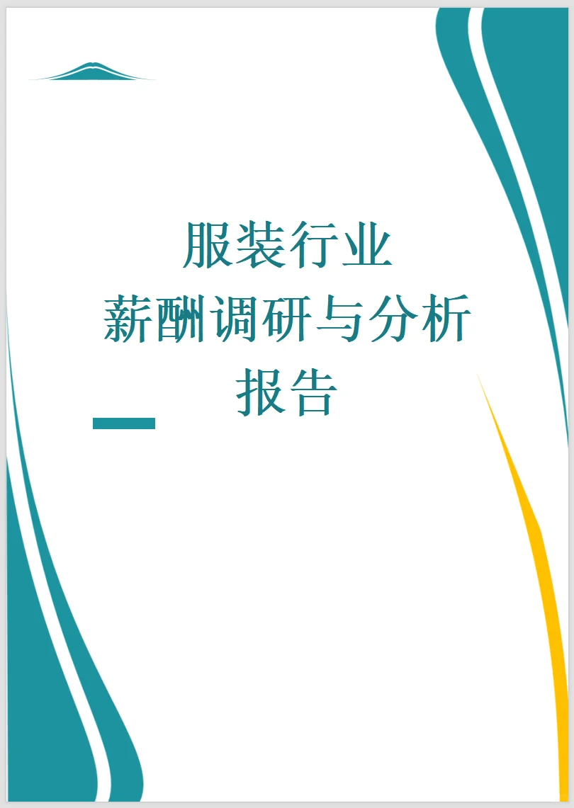 超实用！服装行业调研报告WORD+PPT