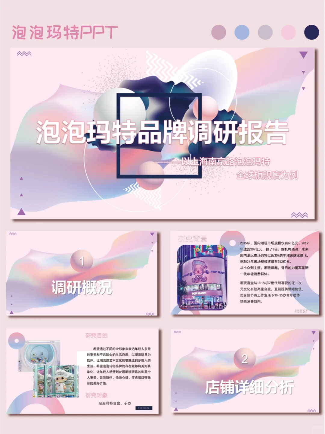 1.调研报告PPT|泡泡玛特系列