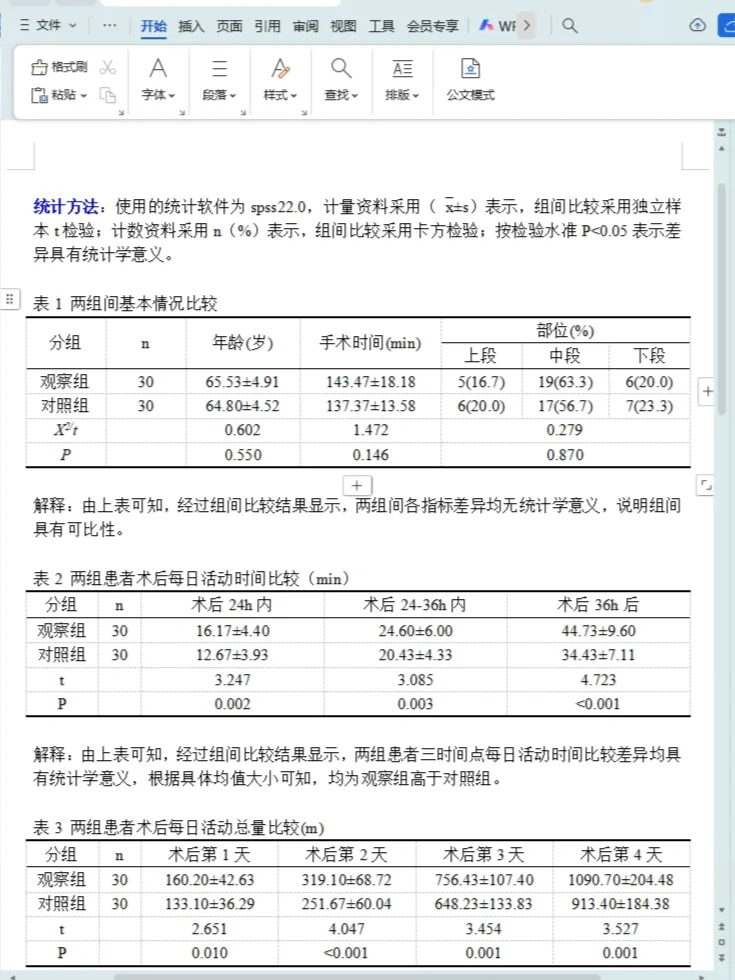 医学数据分析，原始数据，三线表，结果解释
