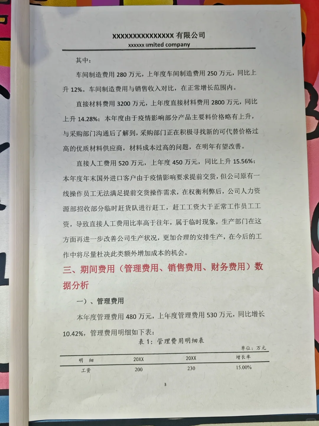 还是第一次看到这么漂亮的财务分析报告，新