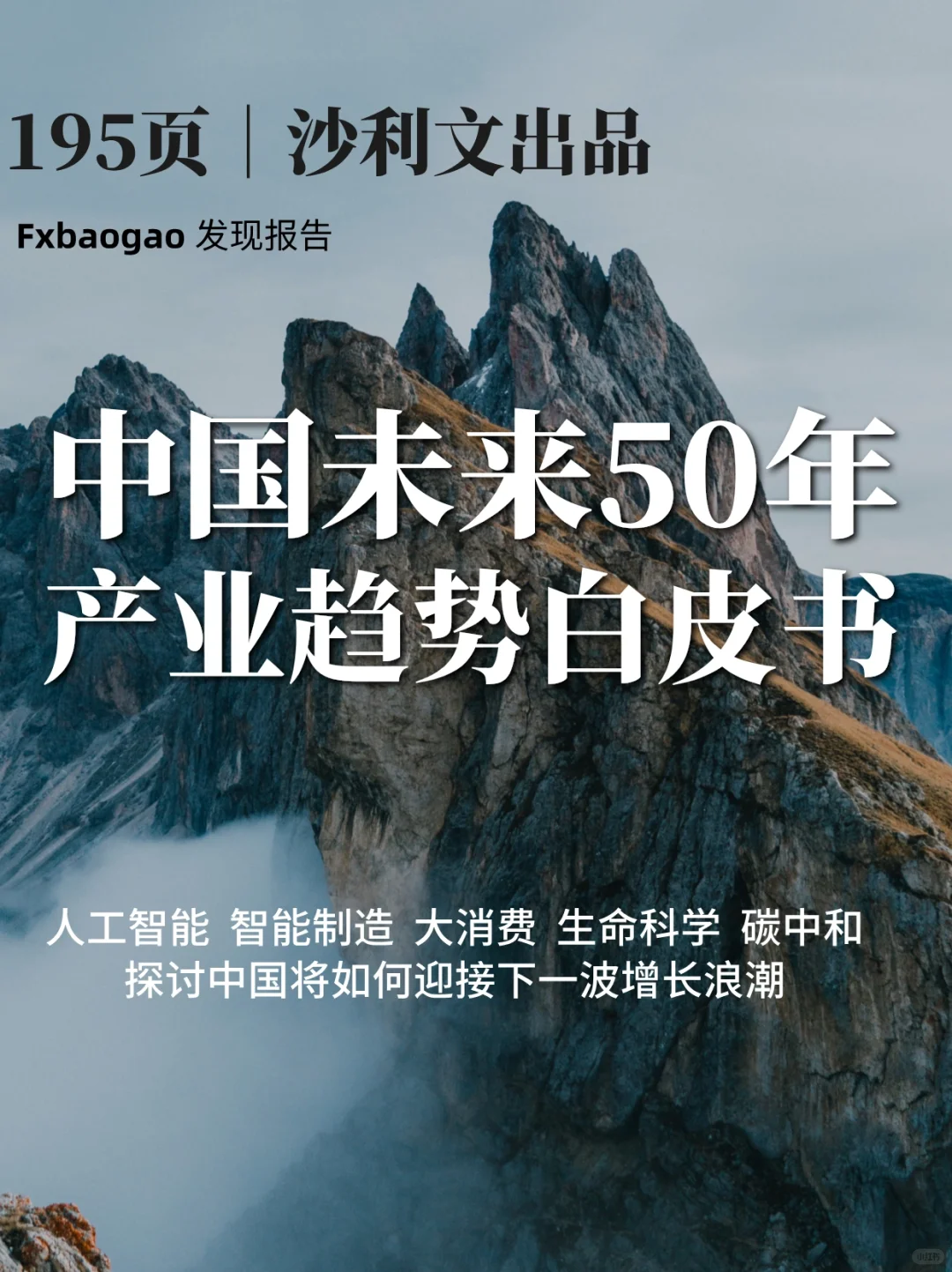 沙利文195页报告洞察未来五十年产业趋势