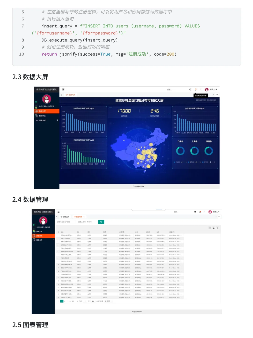 项目详解：Python+MySQL蜜雪冰城数据可视化