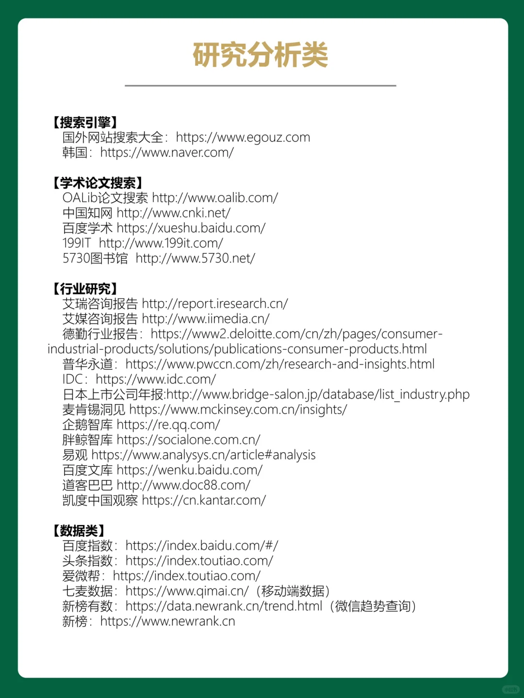 行业研报告|值得收藏的免费行业报告网站