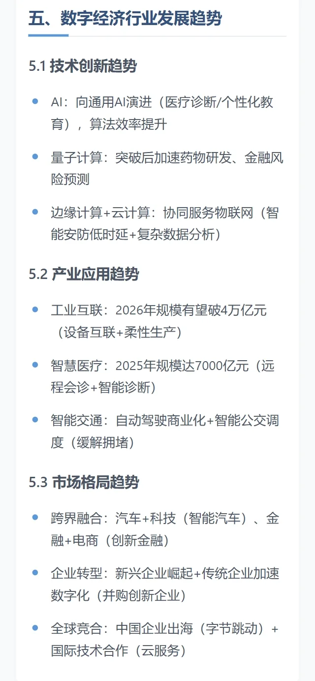 高级数字经济行业分析