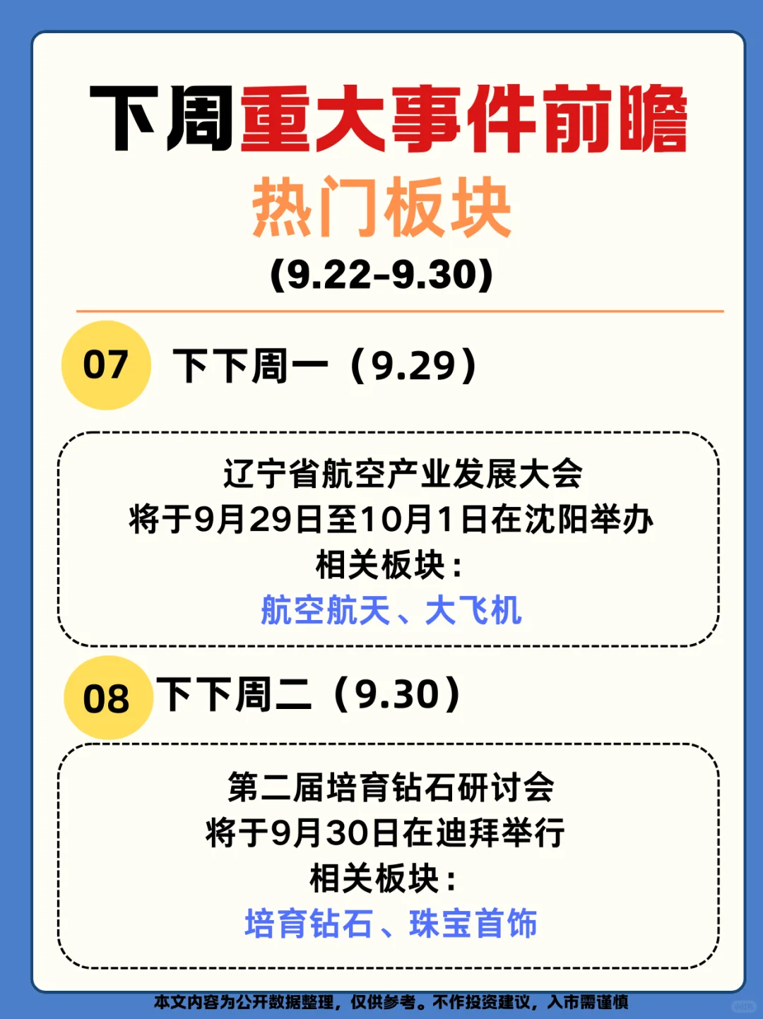9.22-9.30投资前瞻｜四大主线布局月末行情