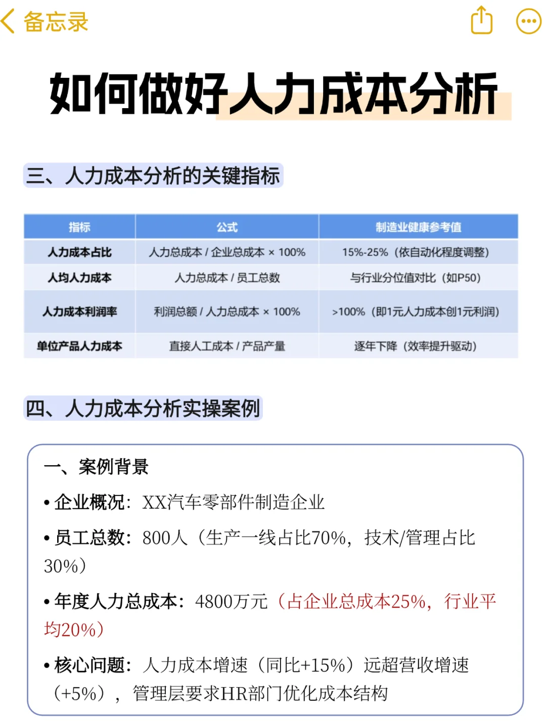 HR如何做好人力成本分析？