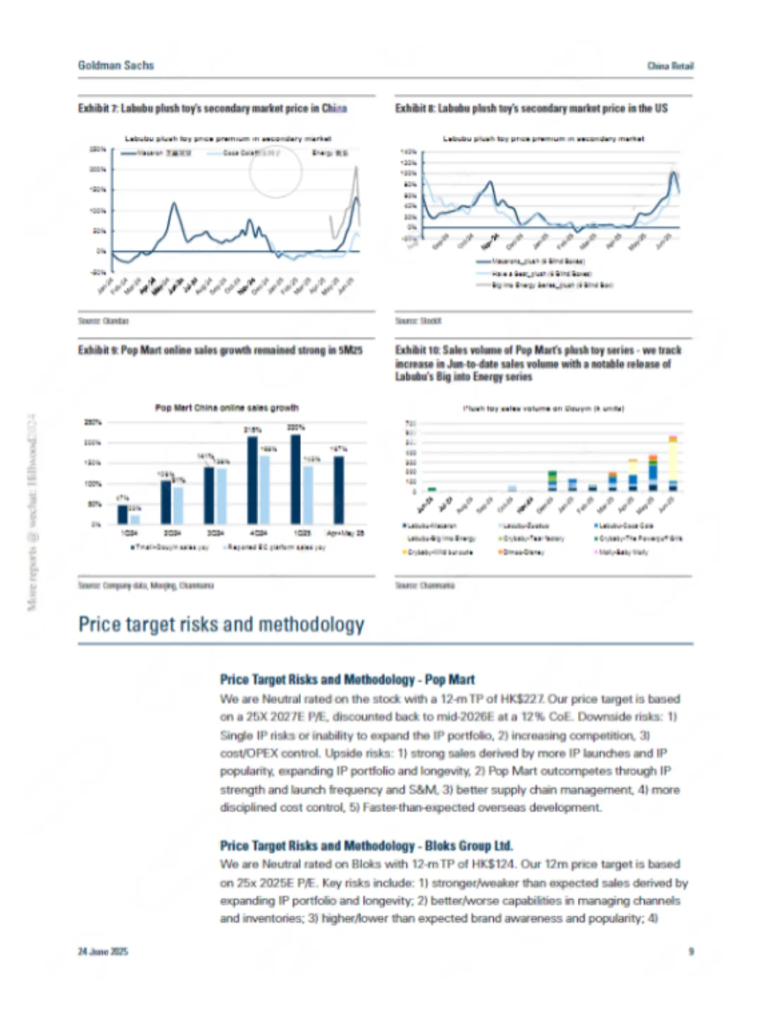 看完高盛的泡泡玛特研报 Quant人想说...