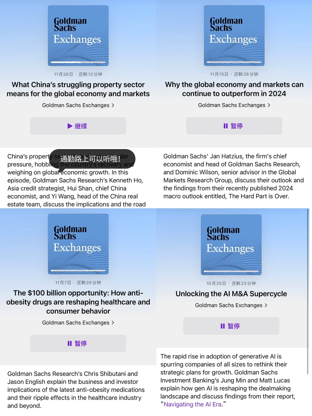 7⃣️篇高盛2024全球经济研报📄高盛财经播客