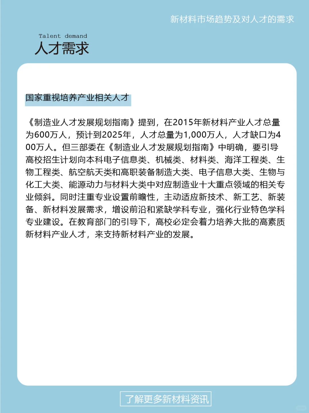 🧐新材料产业人才需求与未来发展趋势分析