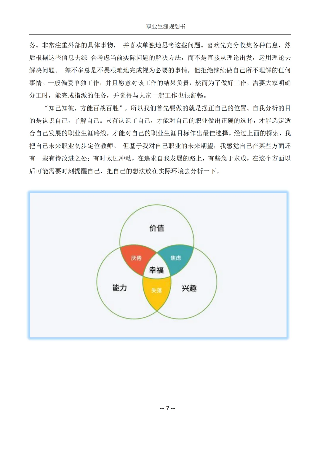 大学生职业生涯规划大赛一等奖模版，直接抄