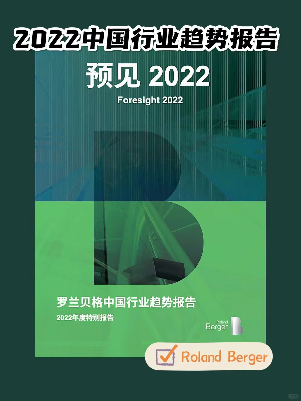 罗兰贝格:我国行业趋势报告2022（上）
