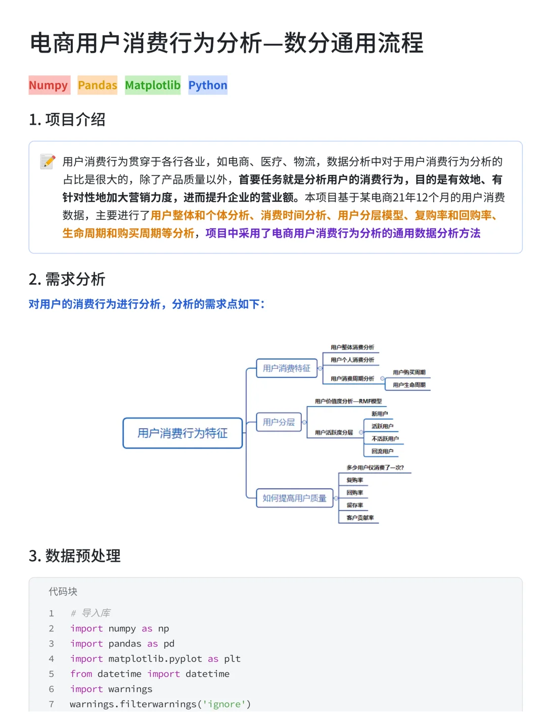 项目详解：Numpy+Pandas盒马购物用户分析
