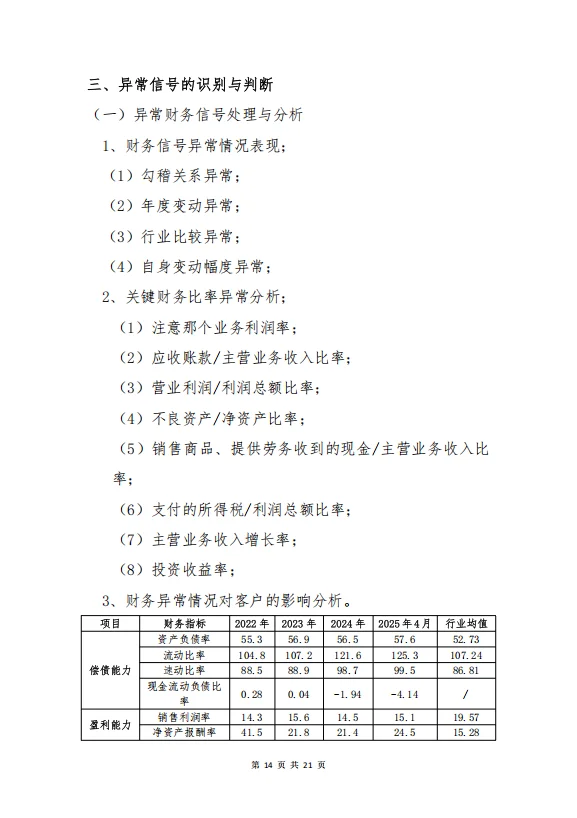 授信业务·财务分析实务