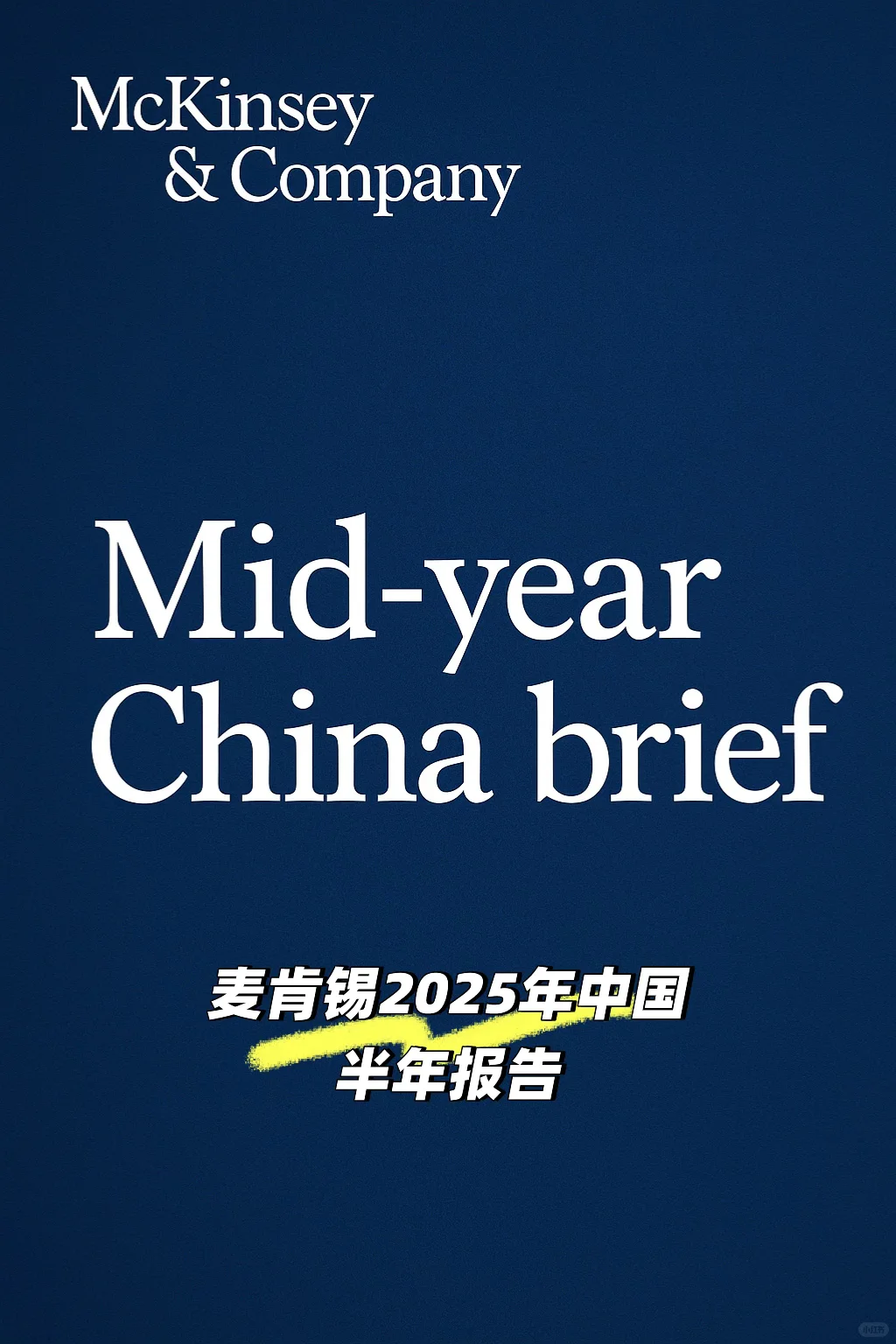 商业篇：📊 麦肯锡中国半年报告新鲜出炉