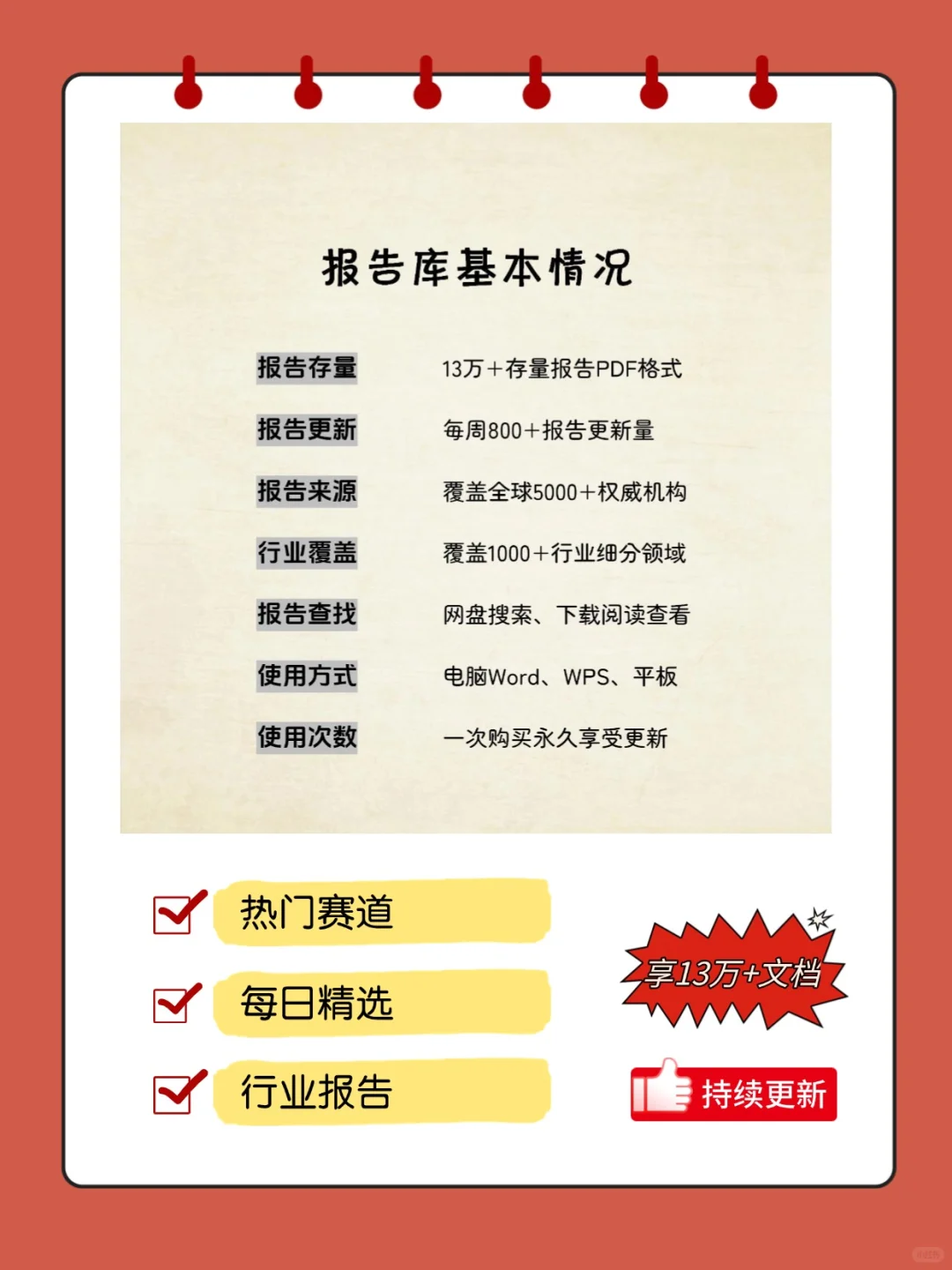 全行业报告持续更新~