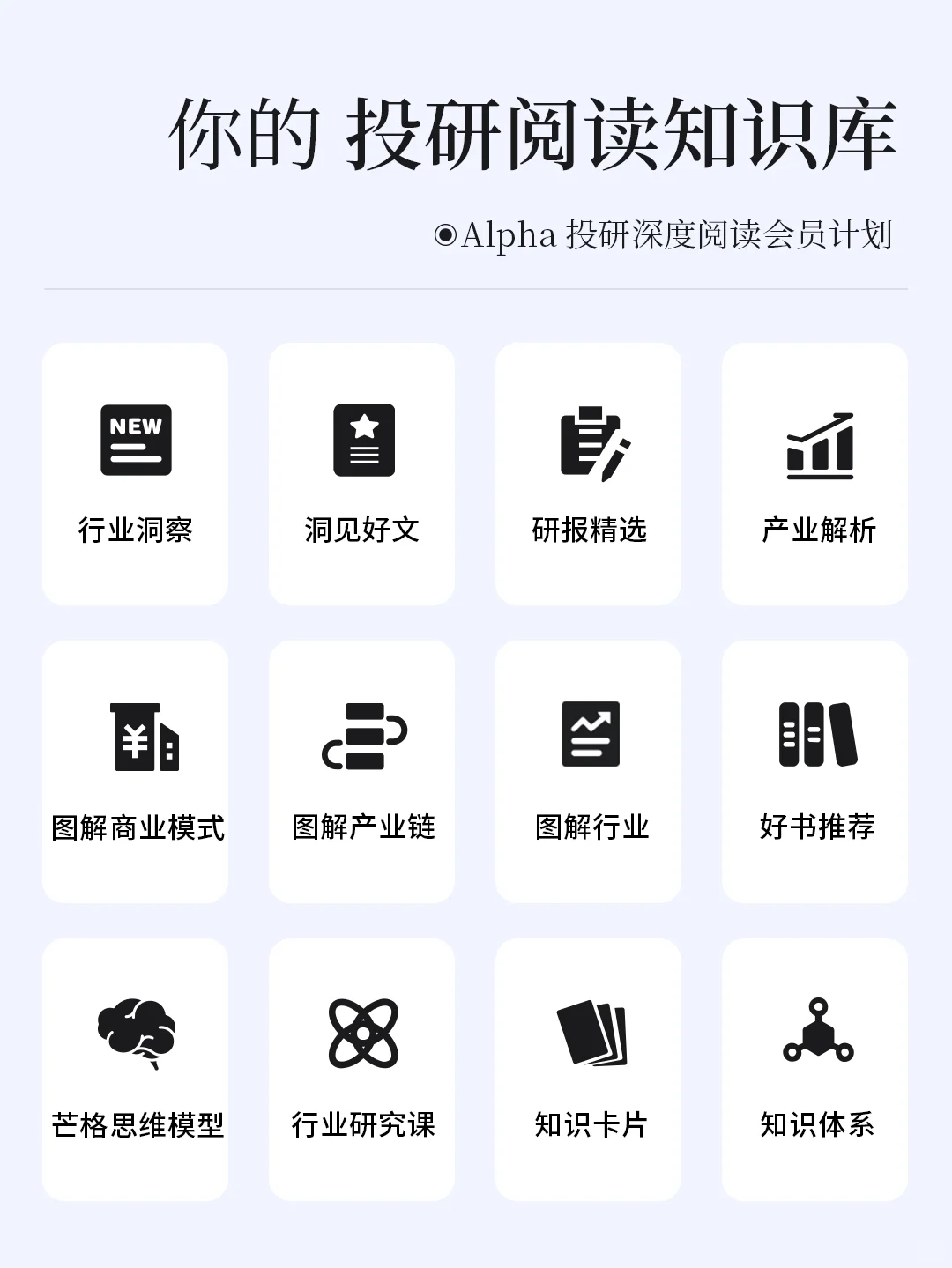 精选智库新知，提升行业洞察｜投研认知成长