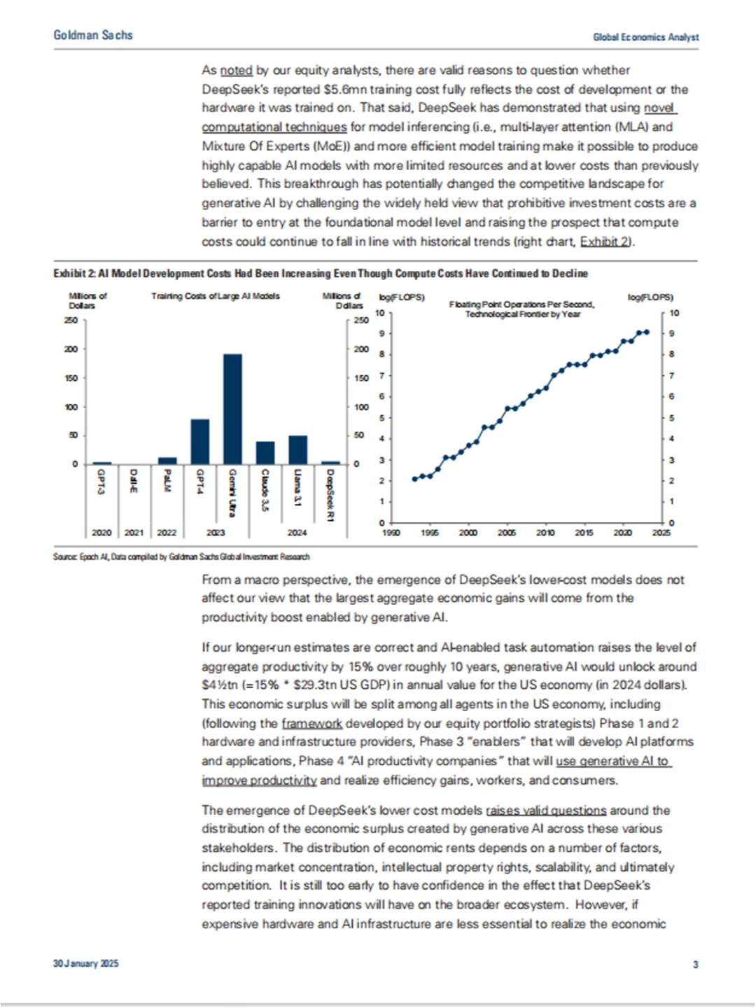 不愧是高盛，对deep seek的研报太有说服力