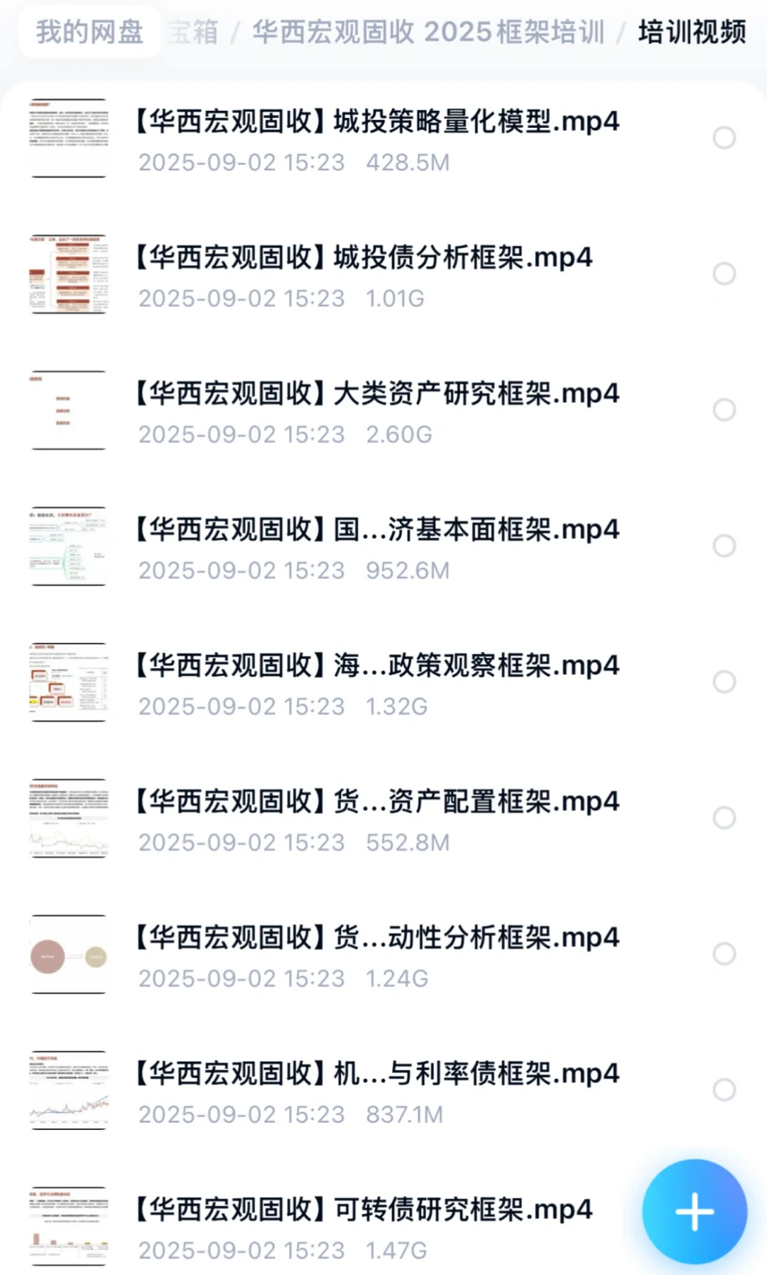 华西固收2025年培训研究框架合集（PDF+视频）