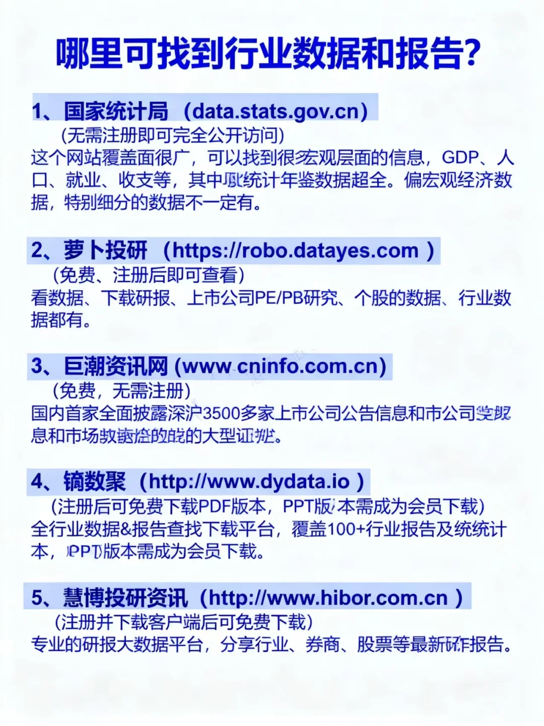 赶紧收藏❗️各行业的数据和数据报告在这里