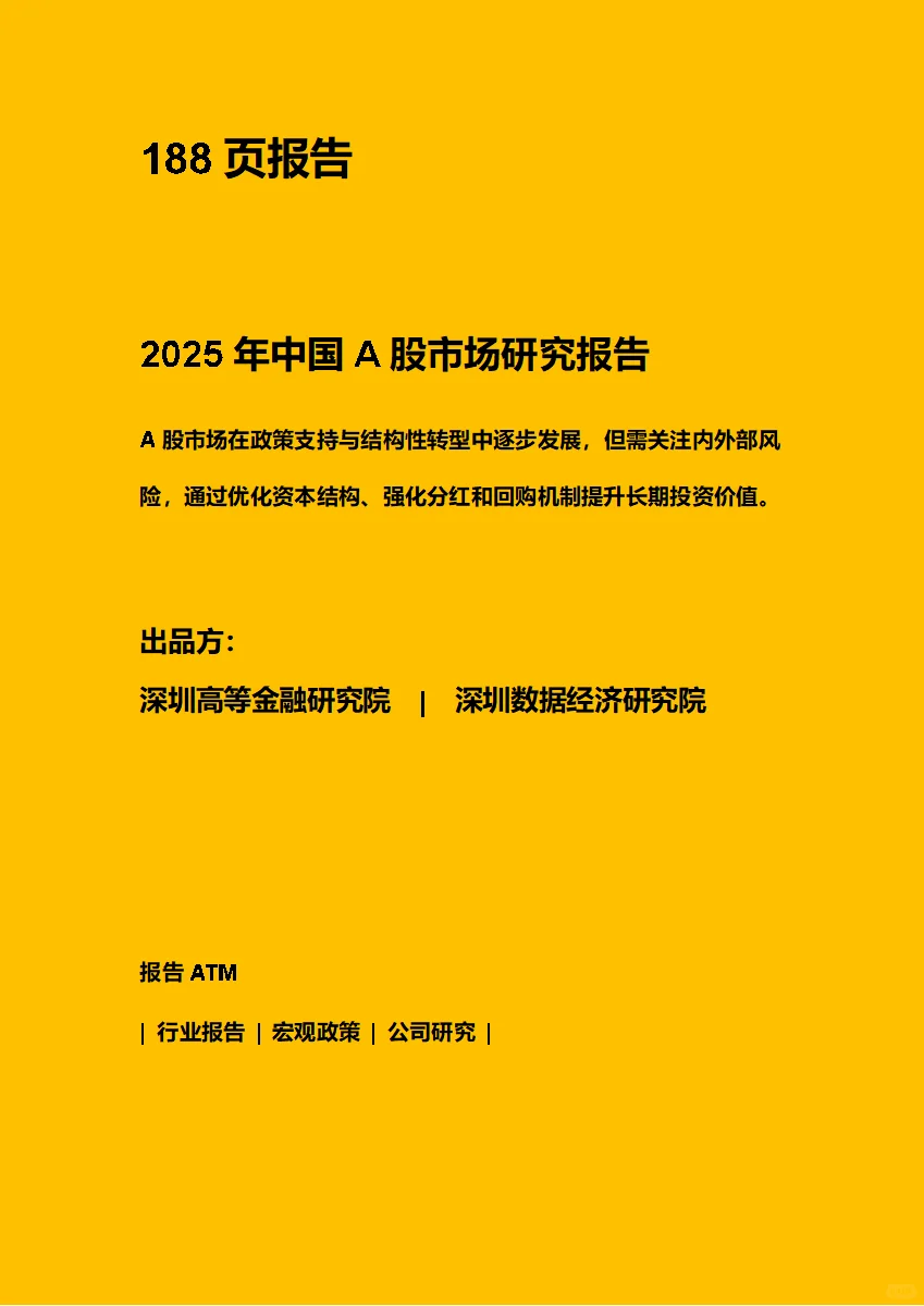 2025年中国A股市场研究报告