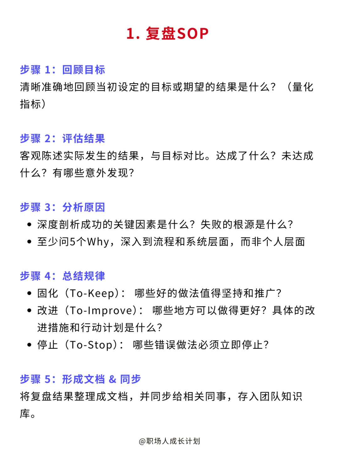 工作能力很强的人都会建立sop❗❗