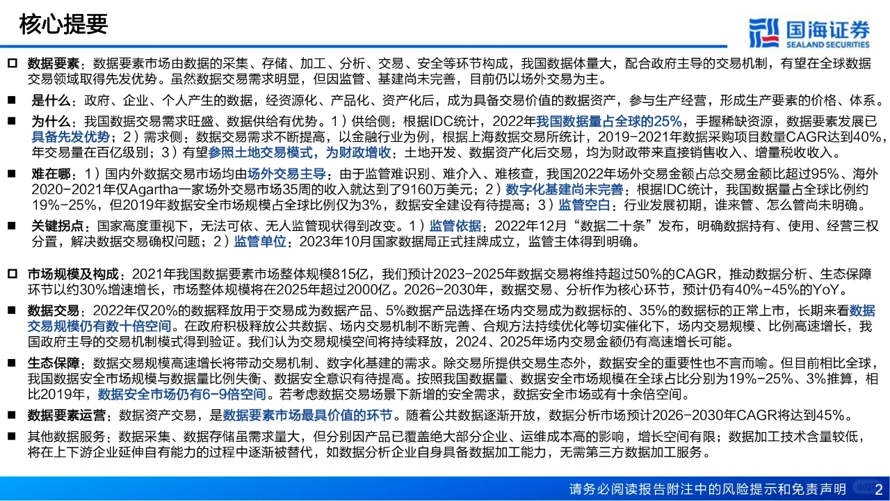 研报下载 | 数据要素行业深度报告