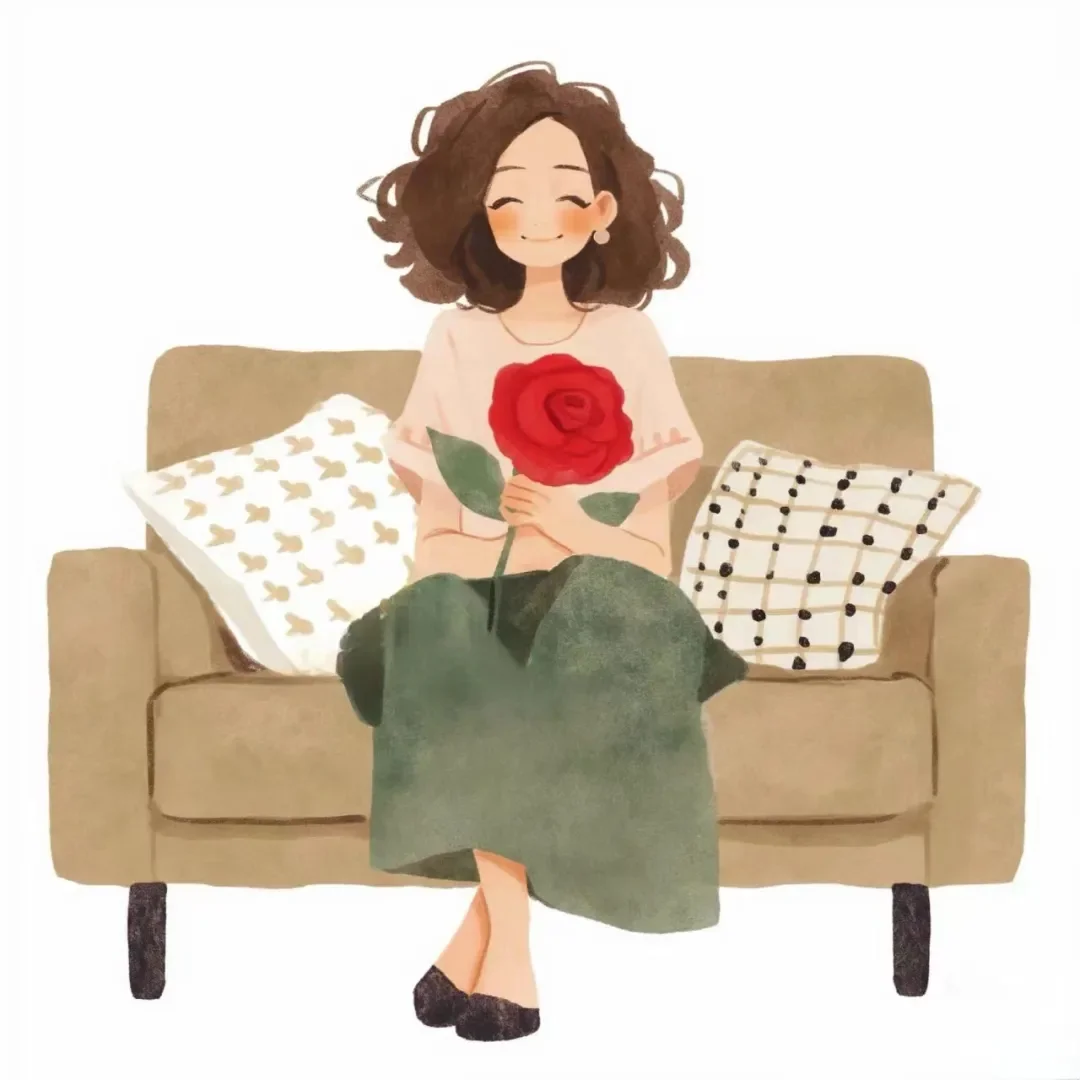 头像｜超美复古玫瑰插画女孩头像