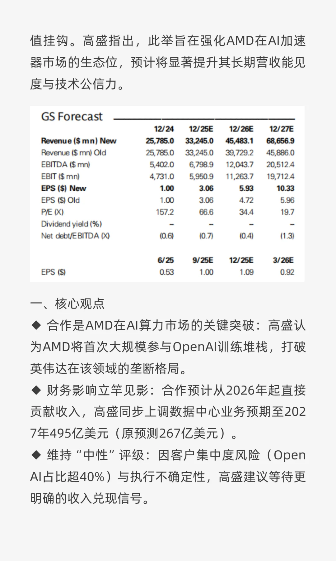 高盛研报：AMD与OpenAI合作重塑GPU竞争格