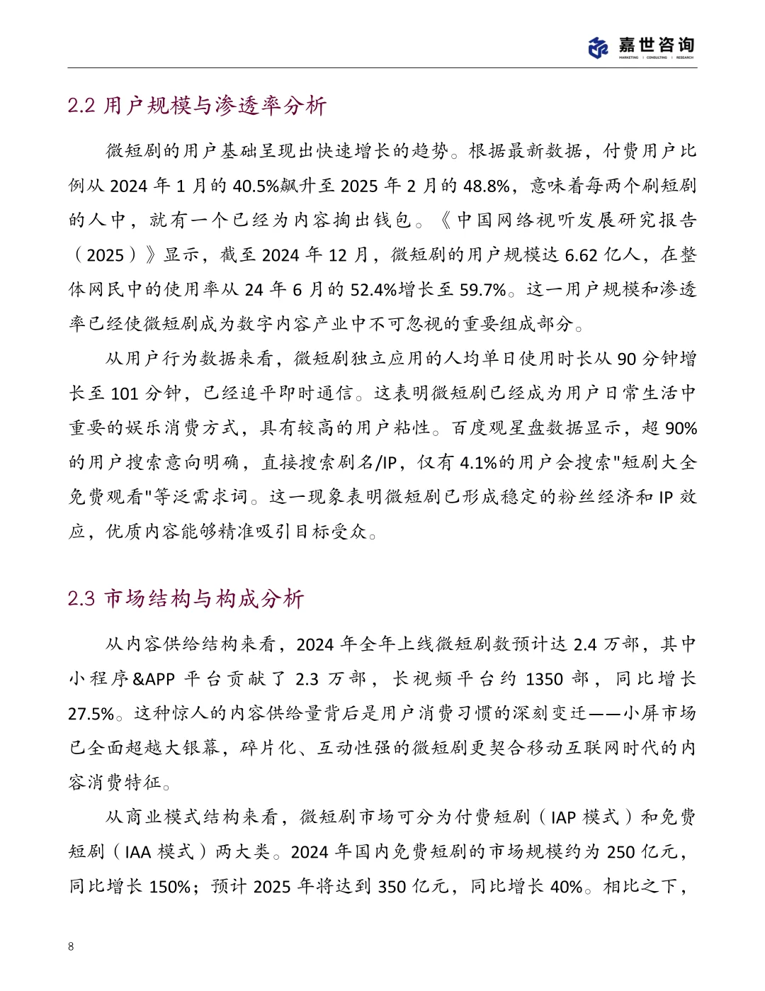 2025中国微短剧行业现状报告