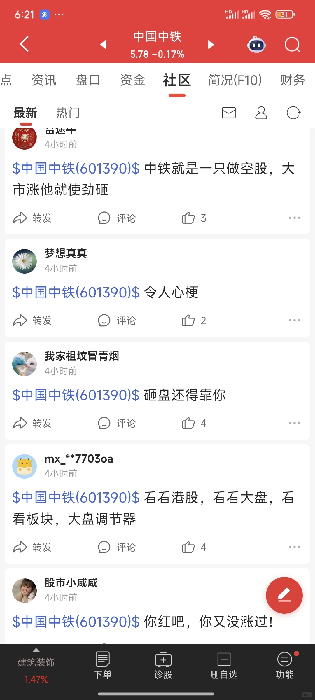 中国中铁信息挖掘之情绪篇