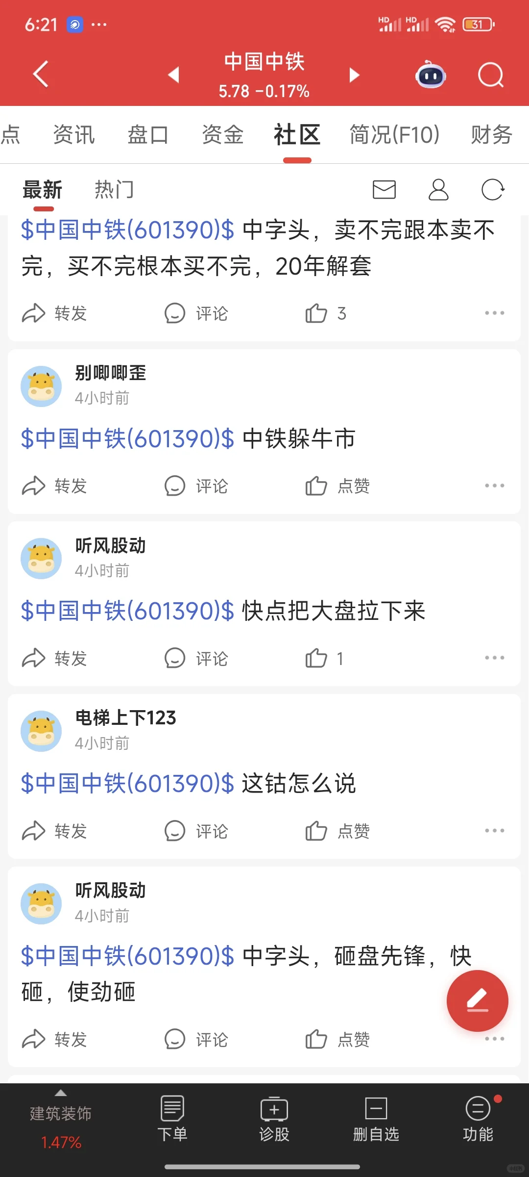 中国中铁信息挖掘之情绪篇