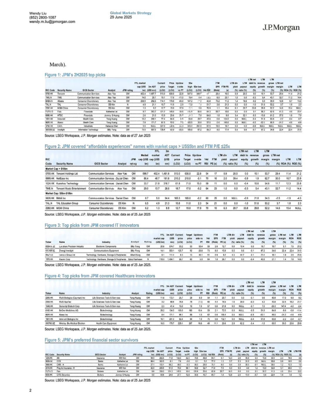 摩根大通研报 中国股市2025年下半年展望