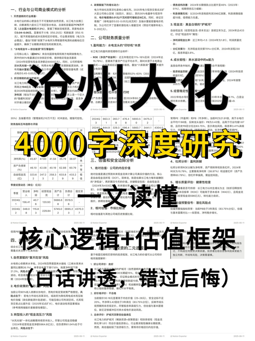 沧州大化 4000 字深度研报