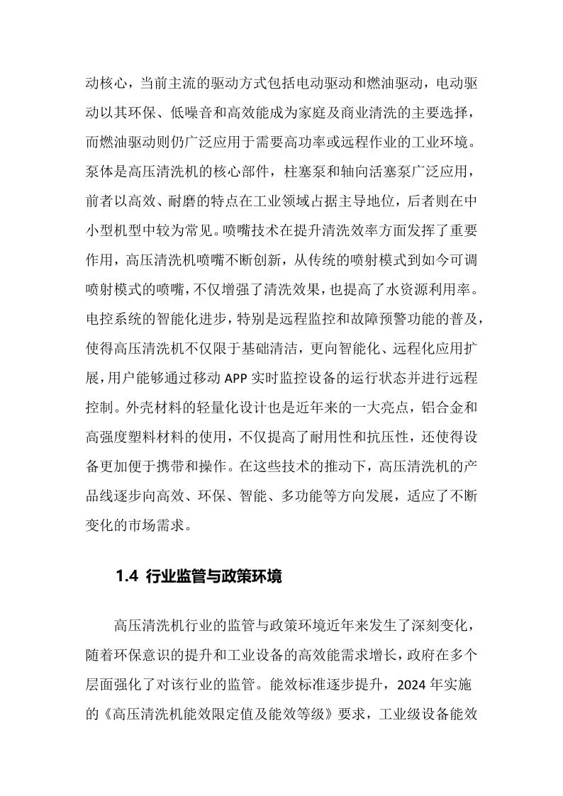 2025年高压清洗机行业调研分析报告