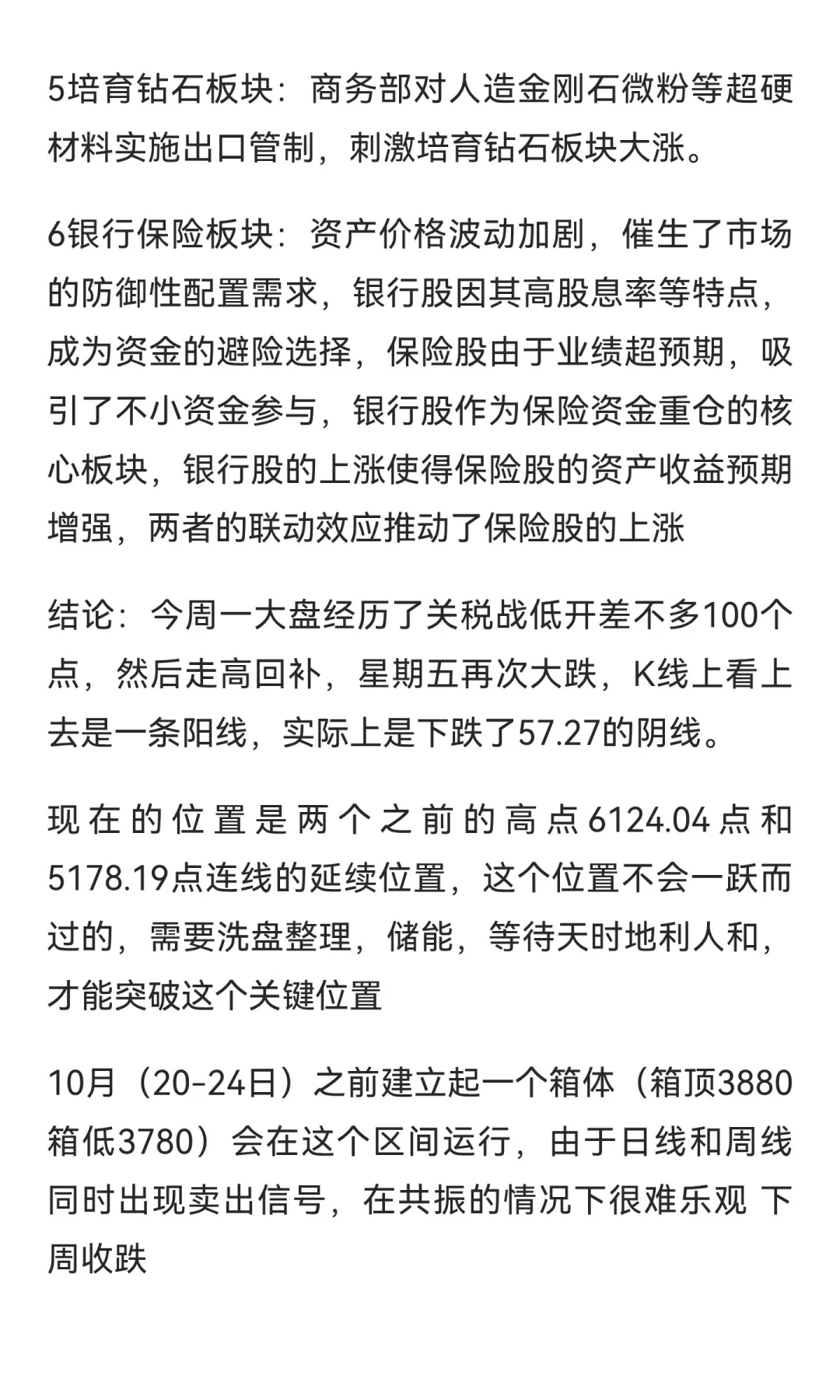 下周（10月20-20月24日）大盘未卜先知