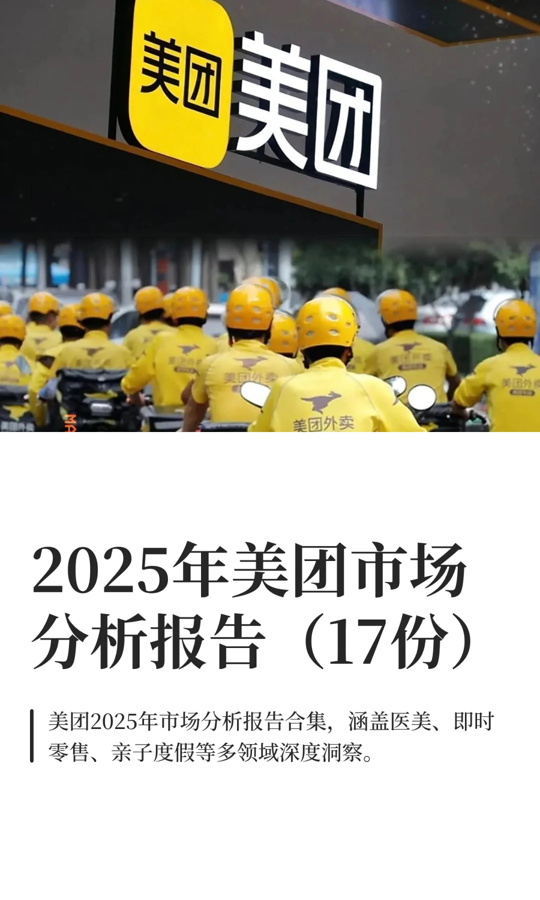 2025年美团市场分析报告（17份）