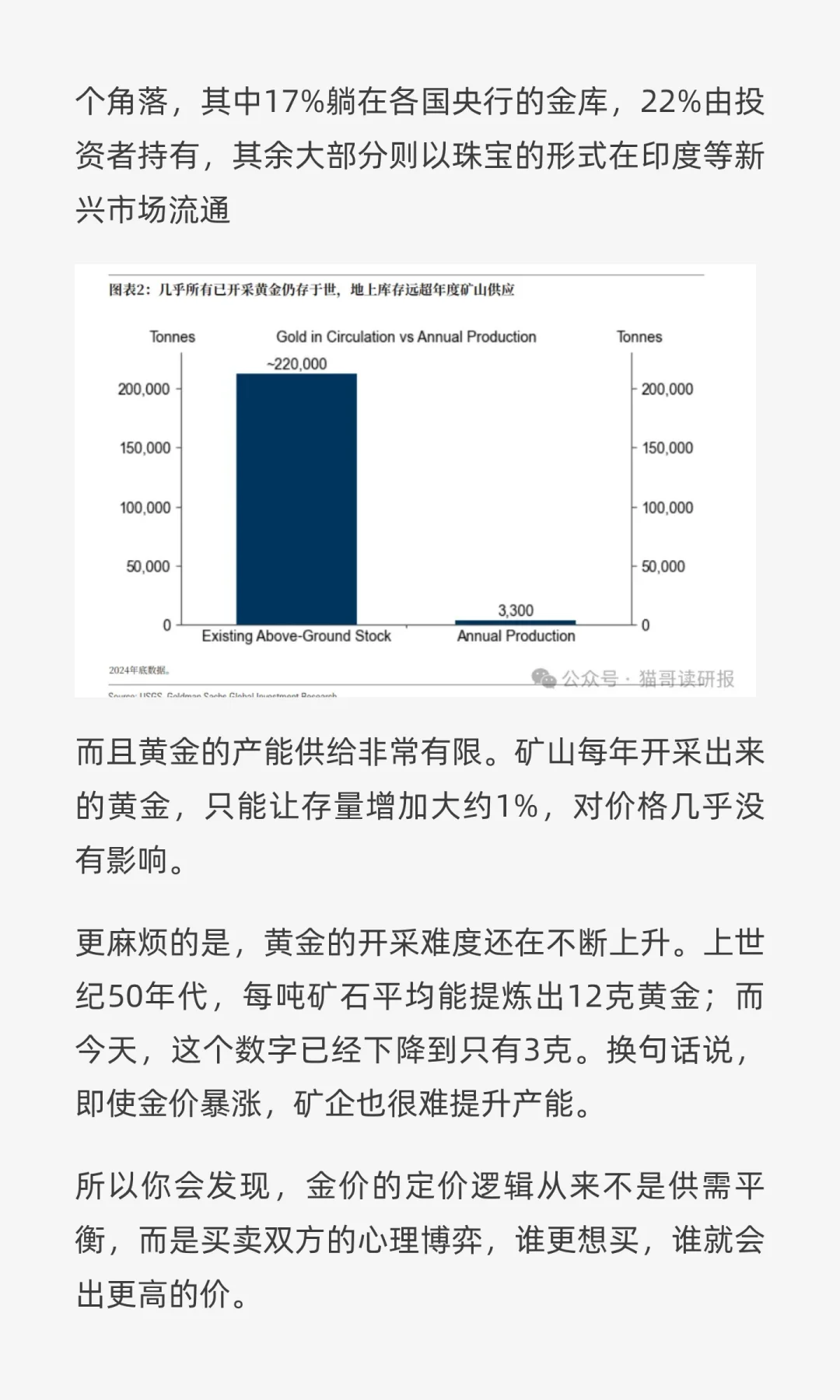 高盛揭秘：黄金暴涨背后的真相