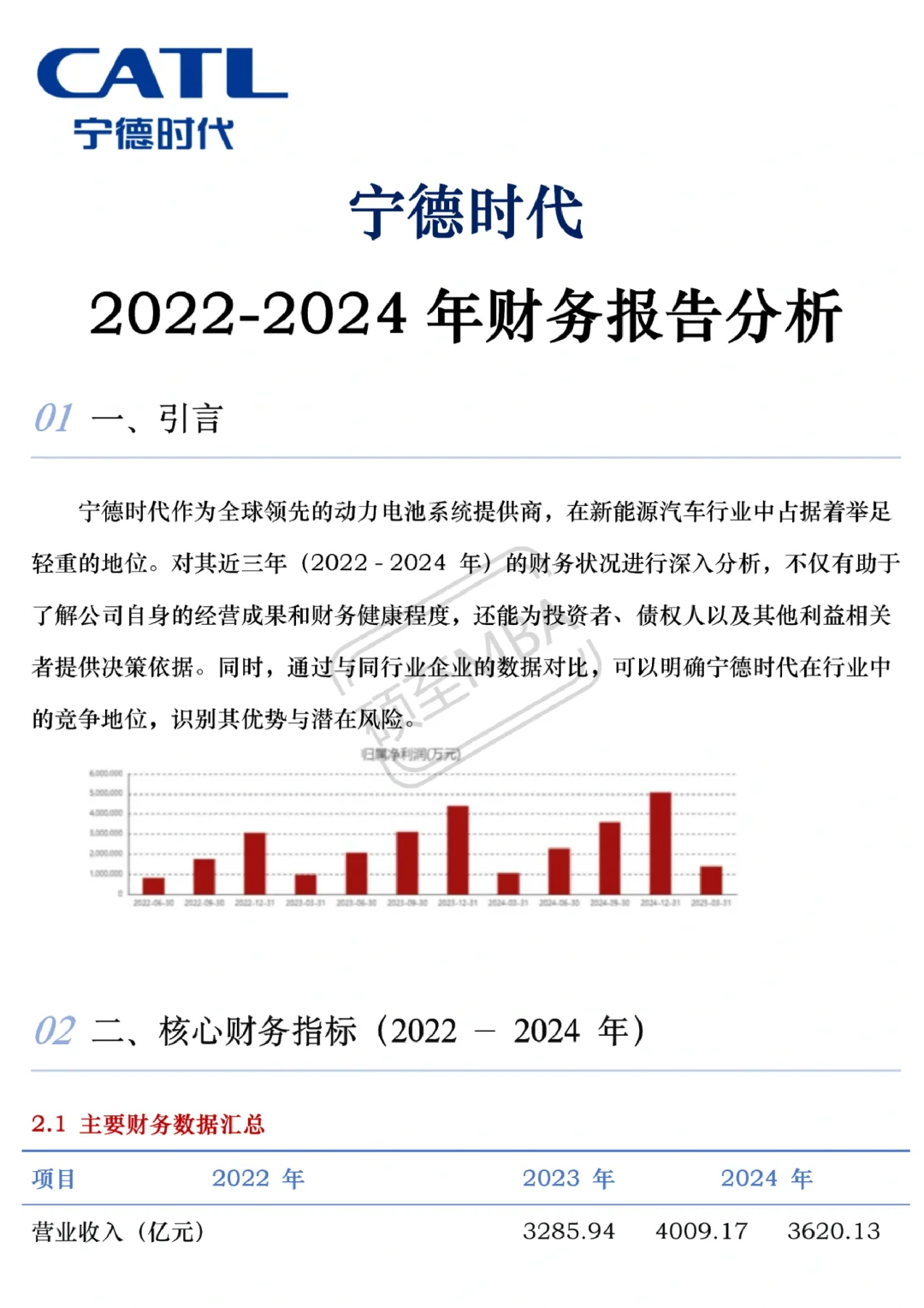 宁德时代财务报告分析，直接抄！