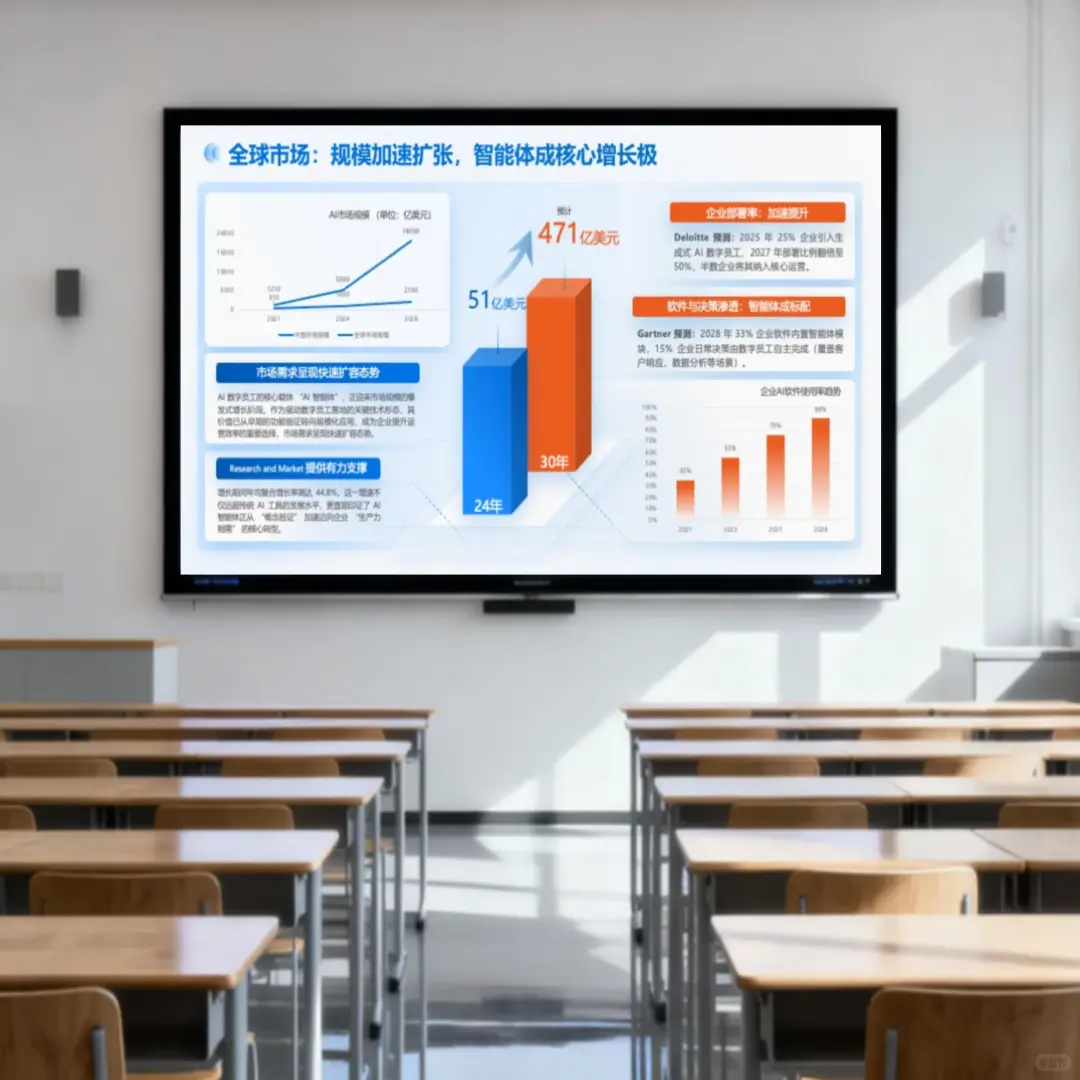 AI数字员工PPT封神！行业分析直接赢麻
