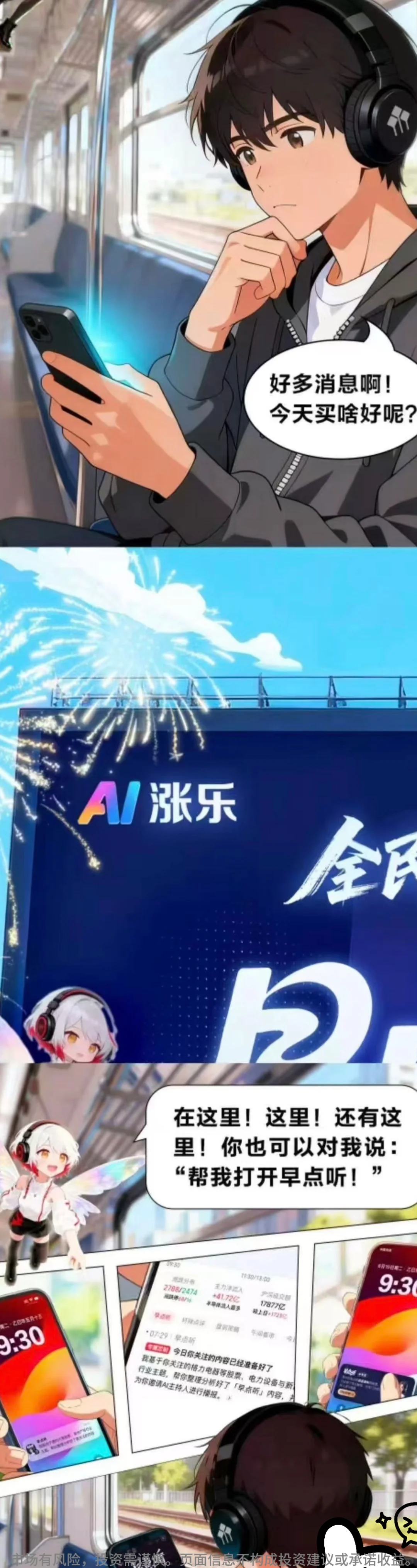 AI涨乐“早点听”适合上班途中的您