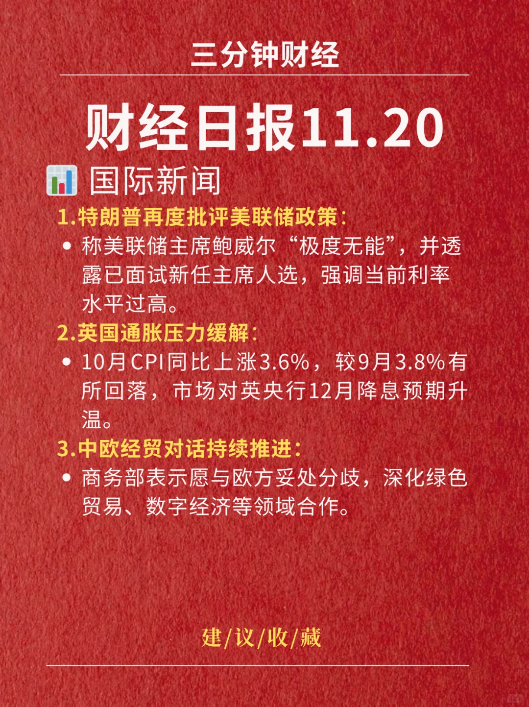 财经日报‖2025.11. 20
