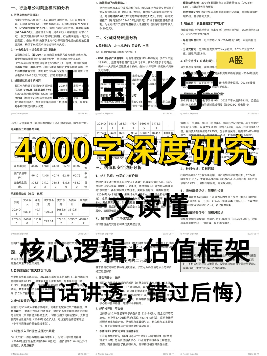 中国化学 4000 字深度研报