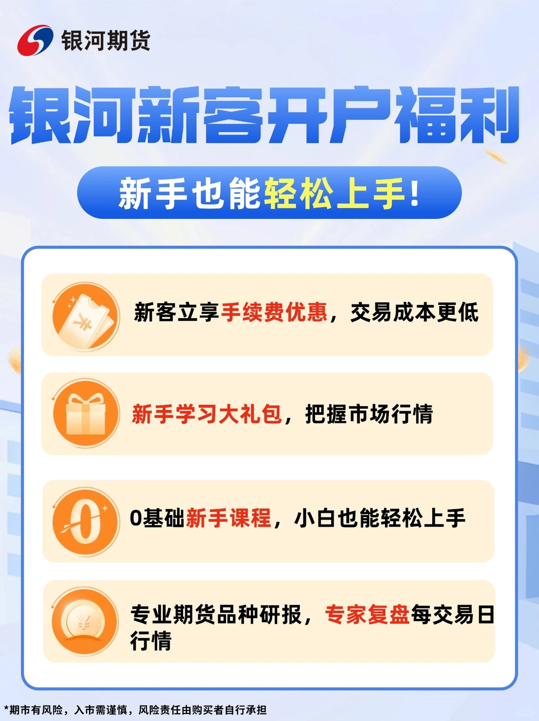 银河期货开户保姆级指南！福利一次讲清📝