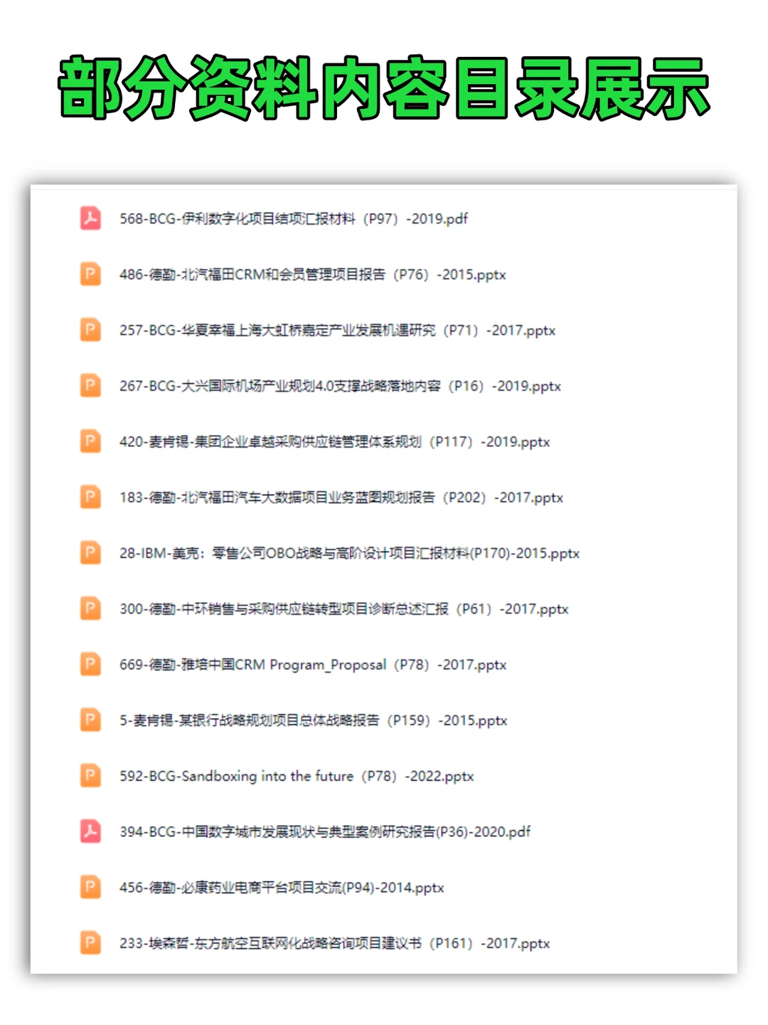 管理咨询行业真实项目deck（2010-2024）