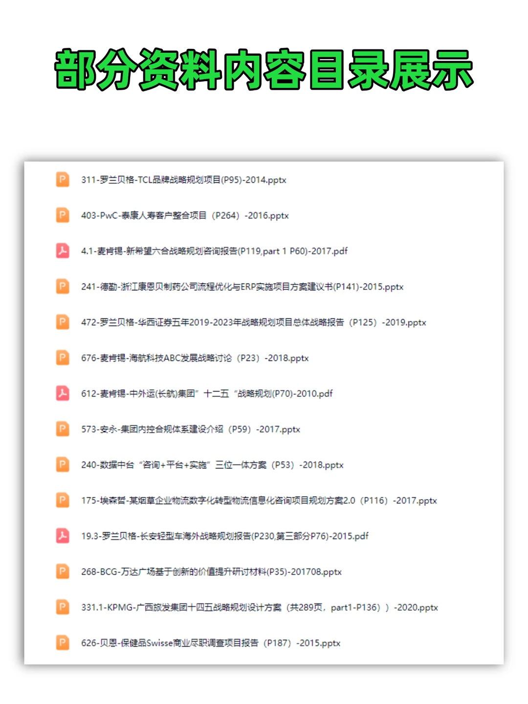 管理咨询行业真实项目deck（2010-2024）